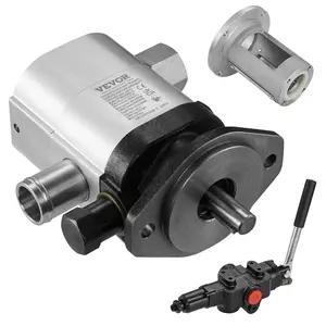 VEVOR Hydraulic Wood Log Splitter Pump Kit, 22GPM, 2 Stage 4000PSI Aluminum Hydraulic Gear Pump, with Valve Coupling Installation Base 3/4'' NPT Outlet 3600 RPM, for Small Engine Mounting Log Splitter
