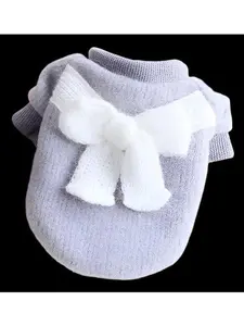 Fluffy Bowtie Pet Sweater