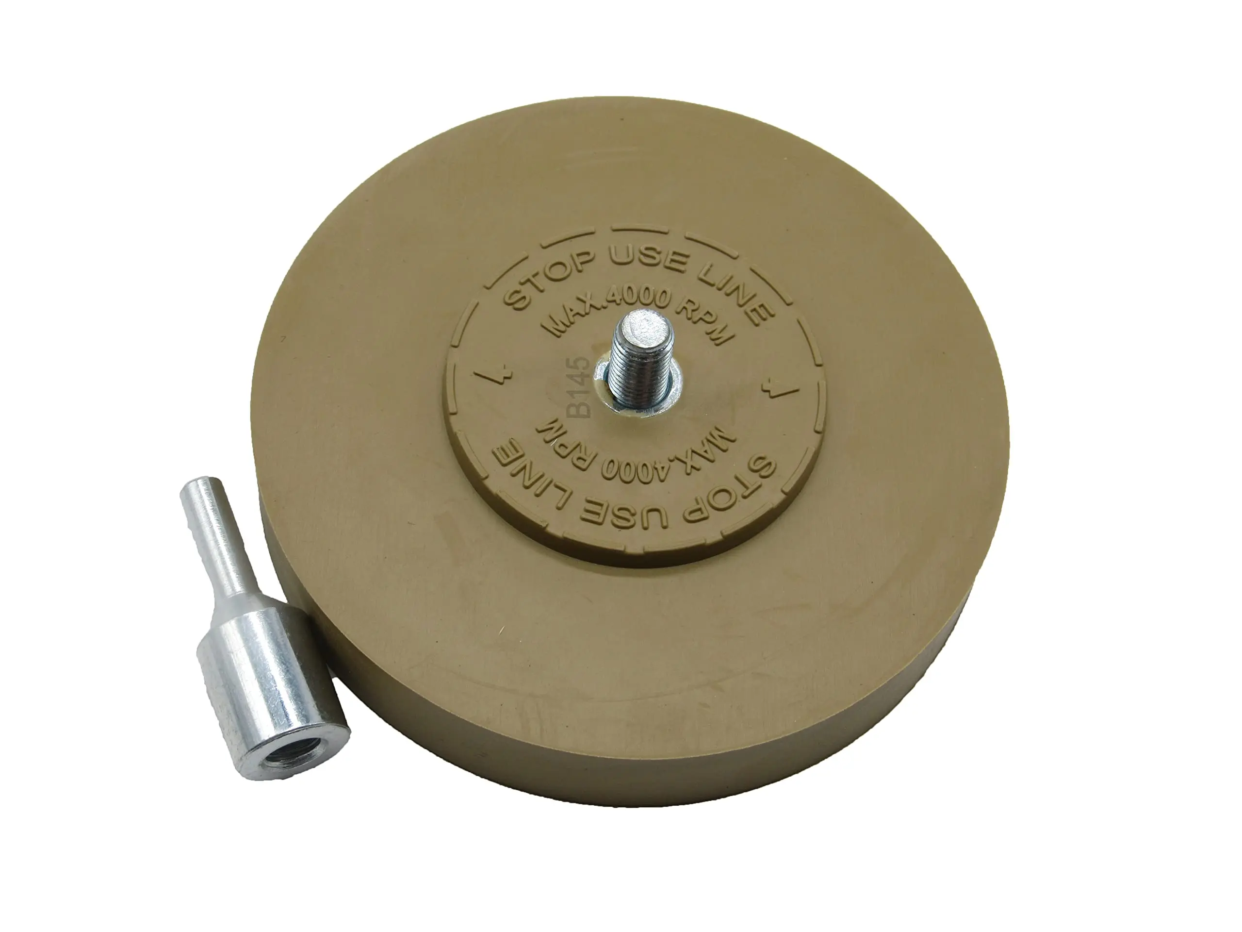 7758 Model 4-in Adhesive Eraser Wheel with Pad & Adapter, Drill Attachment for Car Decal, Sign Decal, Vinyl Removal, Car Decal Removal