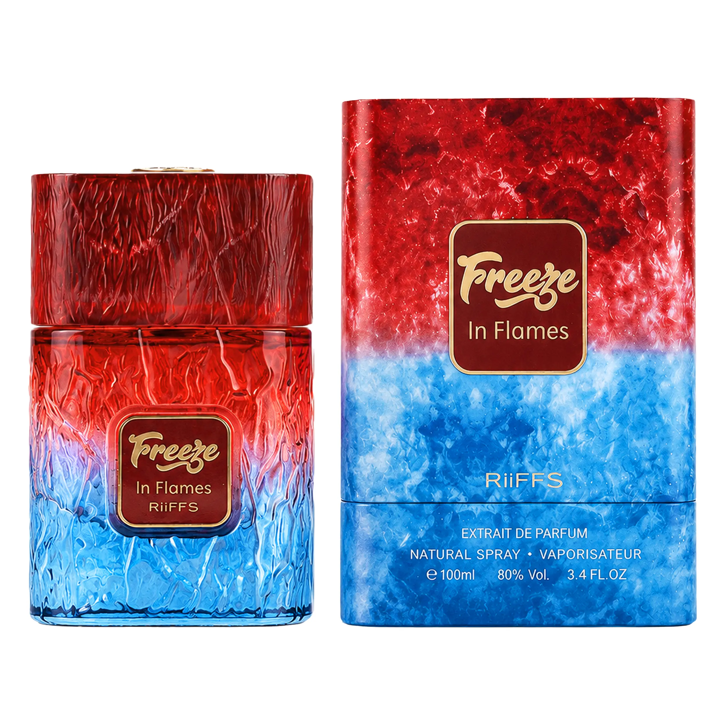 Riiffs Freeze in Flames for Unisex Extrait de Parfum Spray, 3.4 Ounce