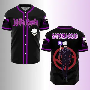 Unisex Jujutsu Kaisen Baseballs Jersey, Satoru Gojo Baseball Jersey, Satoru Gojo Jersey, Itadori Shirt, Anime Lover