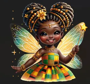 Kids Ready to Press Heat Transfer DTF Transfer Direct to Film Fairy Design for Cotton and Polyester Apparel