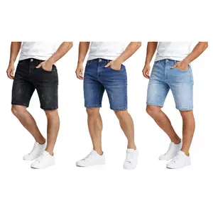 Mens 3 Pack Classic Jean Shorts with Multiple Styles (30-42)