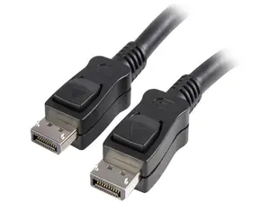 StarTech.com DISPLPORT1L DisplayPort Cable - 1 ft - with Latches - Short DP Cable - 4K DisplayPort to DisplayPort Cable - DisplayPort 1.2 Cable