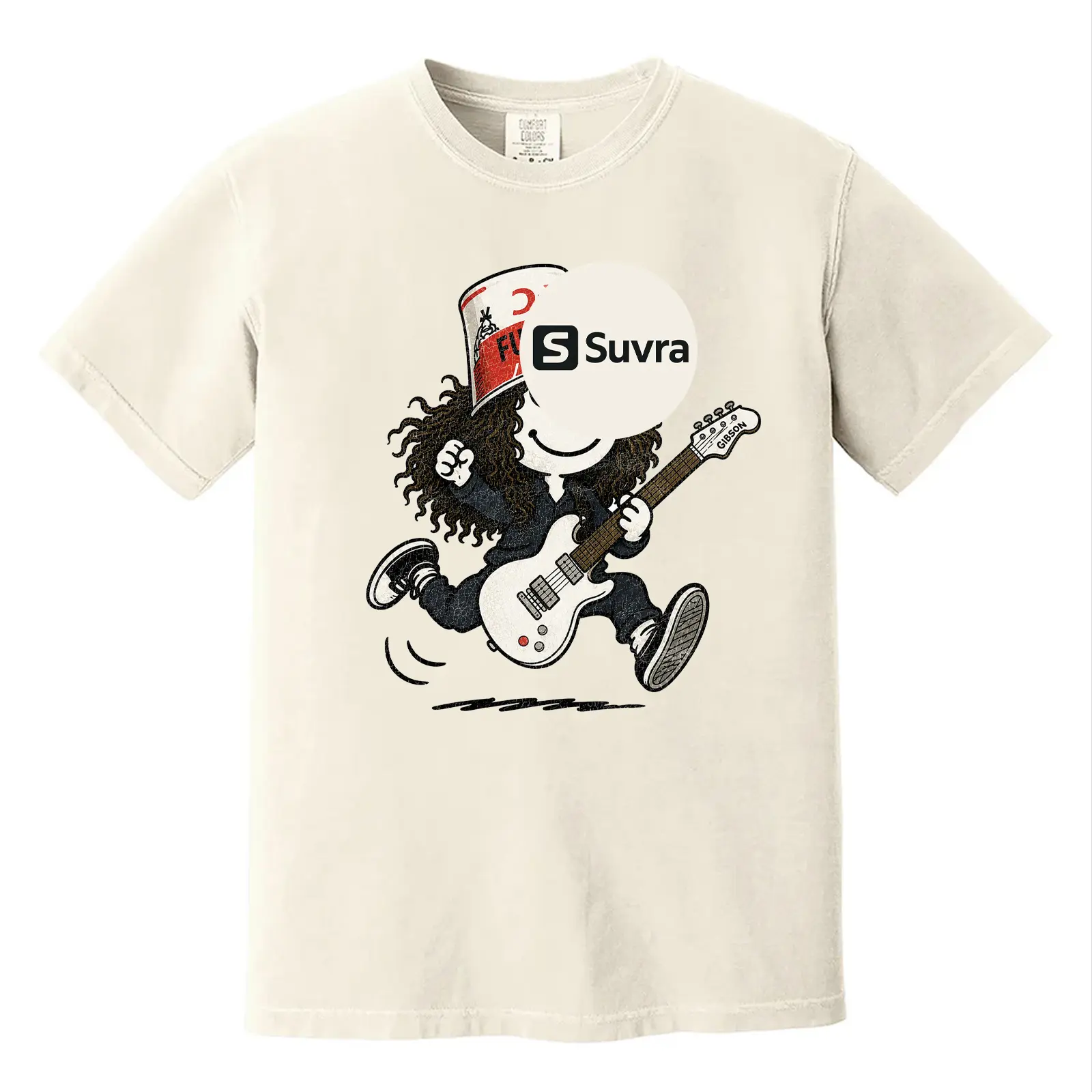 Guitar Legend Comfort Color Graphic Printed Tee Ring-Spun Cotton Soft-Washed T-Shirt Trendy Tops Perfect Gift