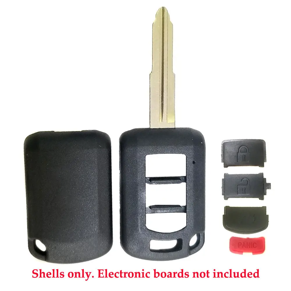 Plastic Remote Head Key Shell for 2016-2017 Mitsubishi Lancer 4B, Shell-Only Automotive Accessory with Car Key Protector