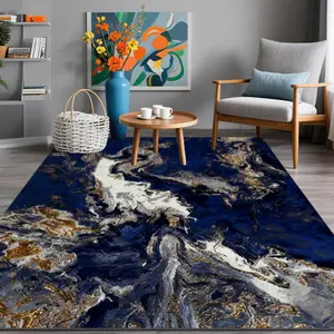 Velvet soft and comfortable patterned printed carpet, suitable for multiple scenarios, available in various sizes, soft and non-shedding, Modern Abstract Rug