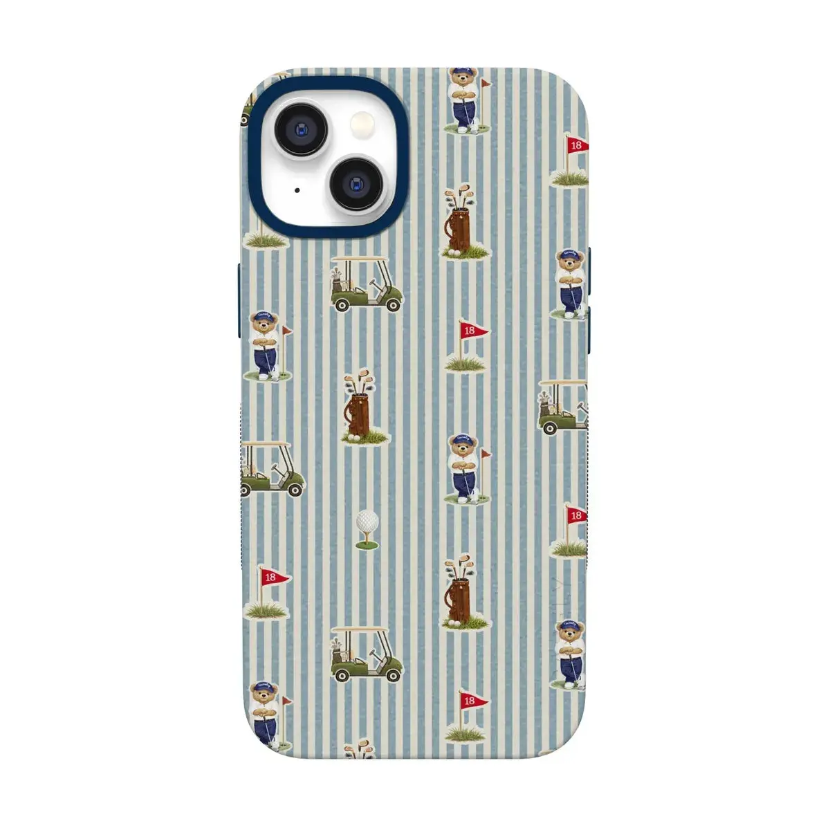 Casely iPhone 13 Case | Clubhouse | The Caddie Print | Bold Protective Design | Compatible with MagSafe