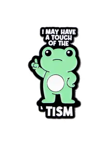 Cute Frog Cartoon Brooch Pin, Fashion Unisex Accessory for All Seasons, Stylish Party Dress Chest Pin, Casual Style, Clip