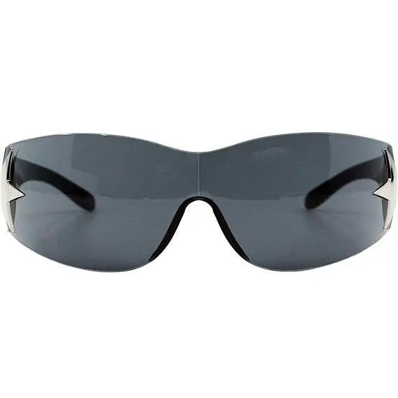 Rimless Y2K Sunglasses Star Wrap Around Glasses 2000S  display picture 3