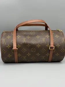 Pre-owned Louis Vuitton Coated Canvas Shoulder Bags Papillon 26 Monogram Canvas w/Treated Leather