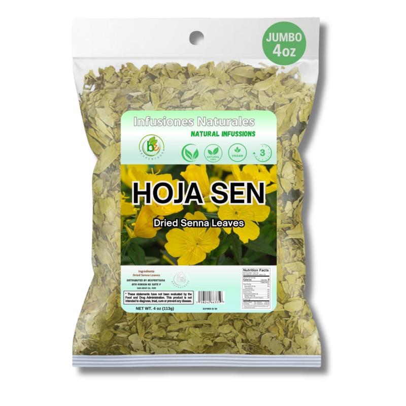 VIRAL Hoja de Sen Té (Senna Leaf Tea Natural) Net Wt. 4 oz (113g) - 100% Natural, Vegan