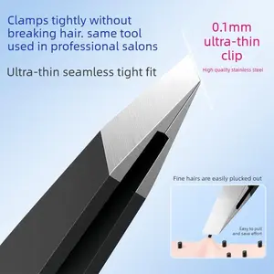 Hair plucking tweezers, men's beard plucking tweezers, angled eyebrow trimming tweezers, stainless steel