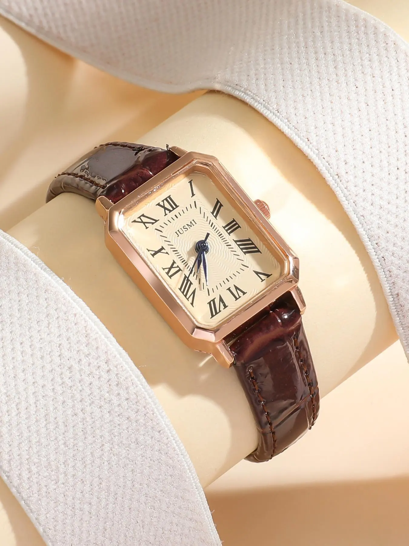 Women's Vintage Rectangular Dial Quartz Watch, Fashionable Analog Watch for Women & Girls, Trendy All-match & Exquisite Watch for Birthday Gift, Vintage Wristwatch, Casual Quartz Watch, Fashion Wristwatches
