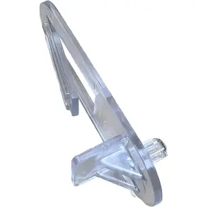Clear Locking Plastic 5mm Peg Shelf Support Clips, Replacement Shelf Clips for Cabinet Furniture, 10 Pieces per Bag, Optional for Different Shelf Thickness, This Set is for 3/4" Thick Shelf