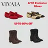 VIVAIA LIVE Exclusive Women's Margot Mary Janes & Boots - Shoes for Women, Casual Wear, Fabric Upper, Low Heel, Livestream-Only TikTok Shop Item, Back to School Pick, Instant Savings