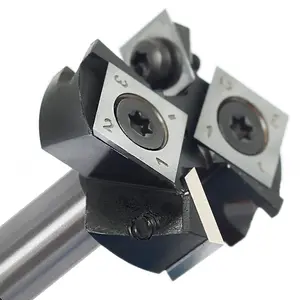 Slab Flattening Router Bit 1/2 Shank - CNC Spoilboard Surfacing Router Bit - Carbide Insert Router Planer Bit - 1-1/2"  Diameter Planing Bit for Woodworking