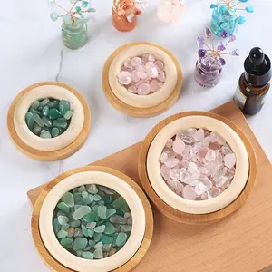Natural Crystal Oil Diffuser without Essential Oil, 1 Count Wooden Essential Oil Diffuser, Air Fragrance Diffuser, Aromatherapy Diffuser for Home Office Desktop Decor, Calming Aroma, Scented