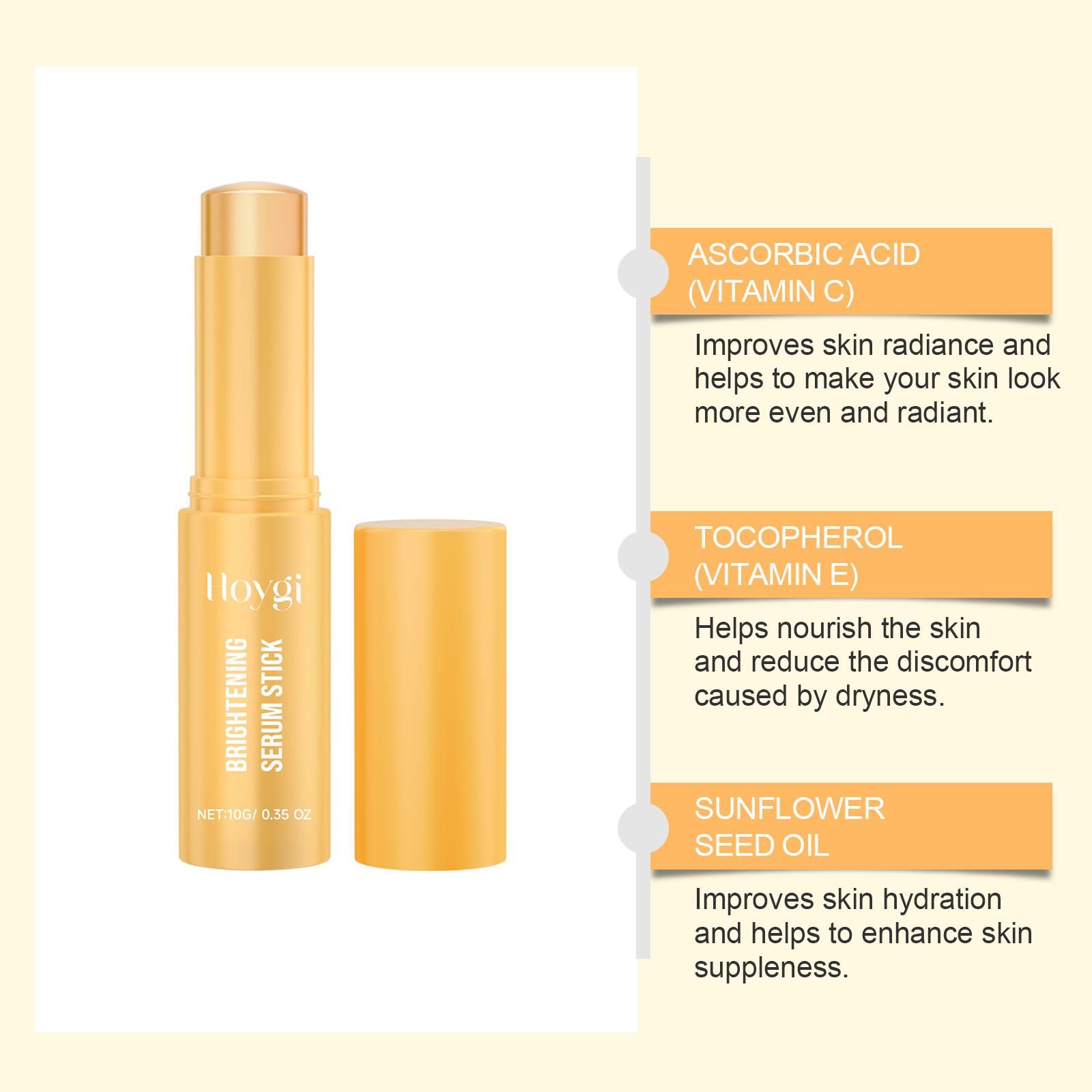 Hoygi Vitamin C Serum Stick - Brightening & Moisturizing Face Balm Moisturizers, Radiance