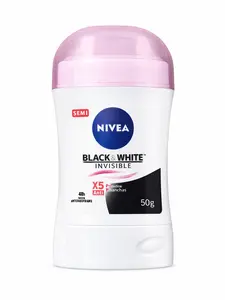 NIVEA Black & White Invisible Clear Deodorant 50g Stick - 72h Anti-Odor Protection & Sweat Control (STICK DEO)