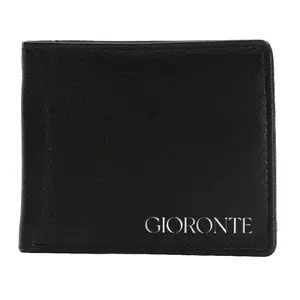 Men's Minimalistic Business Bi-FOLD RFID Blocking Genuine Leather Bifold Wallet – Flip ID Window, Extra Capacity