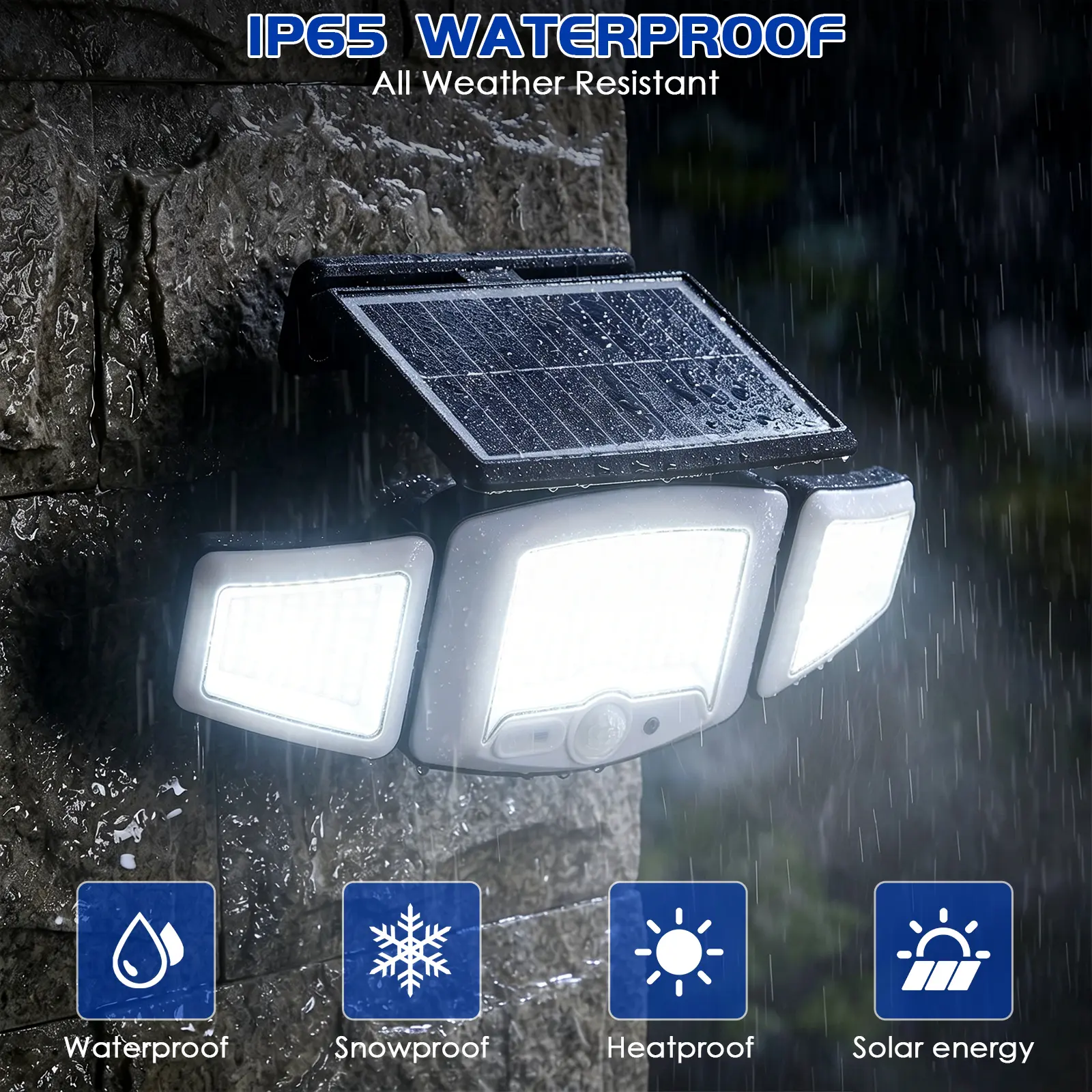 Solar Security Lights Outdoor, 231 LED 2500LM Motion Sensor Flood Lights, Solar & USB Rechargeable Dual Charging, IP65 Waterproof Wide-Angle Outdoor Lights for Yard, Garage, Driveway, Camping Essentials