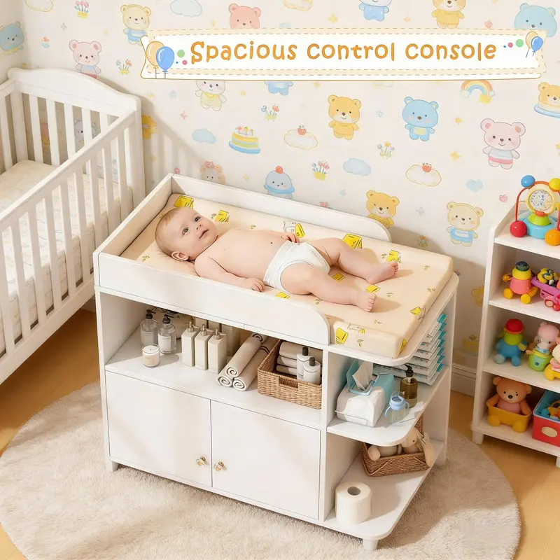 white christmas dresses Modern Nursery Combo Changing Table Dresser with Removable Changing Topper main image 0