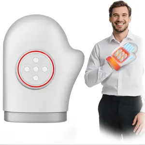 Hand Massager with Heat and Compression - 5 Massage Modes, 3 Heat Settings, 5 Compression Levels and red light theaphy- for Carpal Tunnel and Arthritis Discomfort,Wireless Therapy Glove, Ideal Gift for Men and Women, Compression Relax