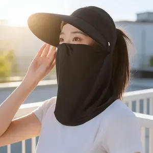 Stay Cool & Protected!   Summer Cycling Cap with Breathable Mask - Ice-Feel Fabric for Riding, Fishing & Outdoor Sports