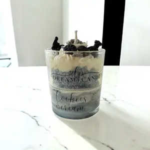 Cookies and cream dessert candle