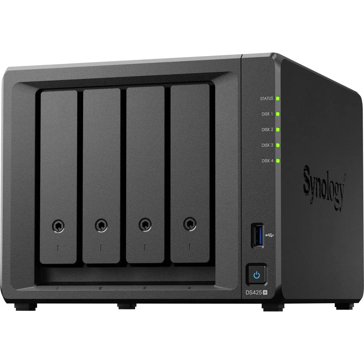 Synology DiskStation DS425+ 4-Bay Network Attached Storage (NAS) Enclosure, Diskless Storage Unit