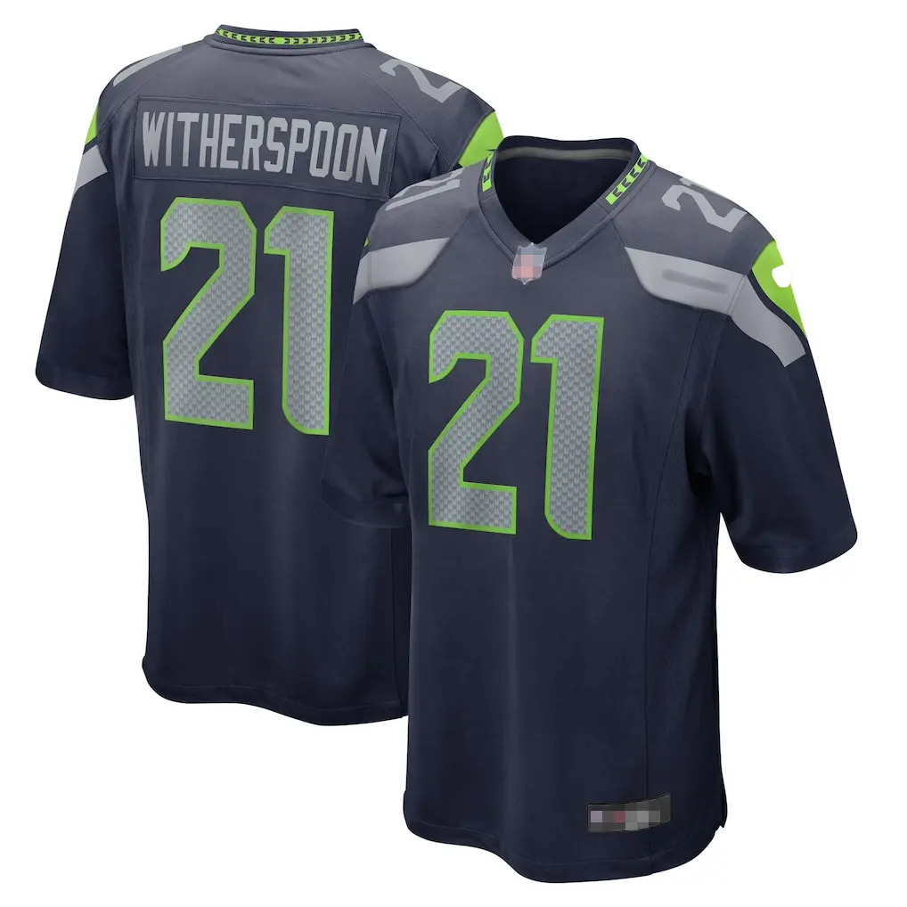 Men's Seattle Pro Football Fan Apparel - Witherspoon #21 & Any Name Custom Game Day Jersey - US Stock