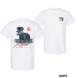 [100% Cotton] Unisex🦆🐕Hunting Dog Retriever Shirt, Vintage Duck Hunting Graphic Tee, Waterfowl Outdoor Shirt, Wildlife Nature Lover T-Shirt, Casual Cotton Top, Menswear, Fits