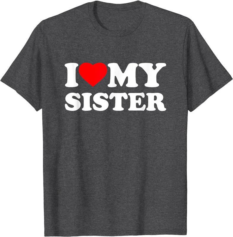 I Love My Sister Heart T-Shirt