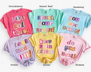 Custom Test Day Comfort Color Shirt, Matching State Testing Shirts, Teacher Team Shirts, Cute School Testing Day Tee, Testing Coordinator Shirt, You Got This, Trust Your Brain