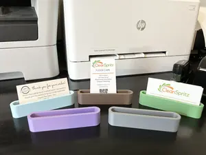 Modern Business Card Holder | Business Card Display | Business Card Stand for Desk | Office Desk Organizer  | Desk Accessories, Minimalist