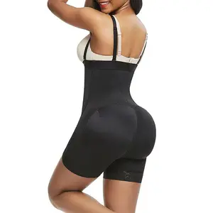 High-waisted body-shaping leggings with zipper crotch, tummy control, butt lift, waist cinching, shapewear one-piece, reinforced version