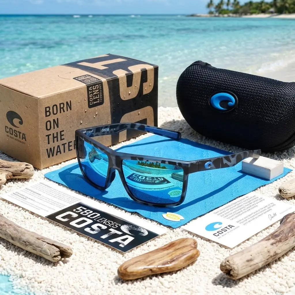Costa Del Mar Fishing Sunglasses 580 Lens Polarized UV400 for Boating & Beach