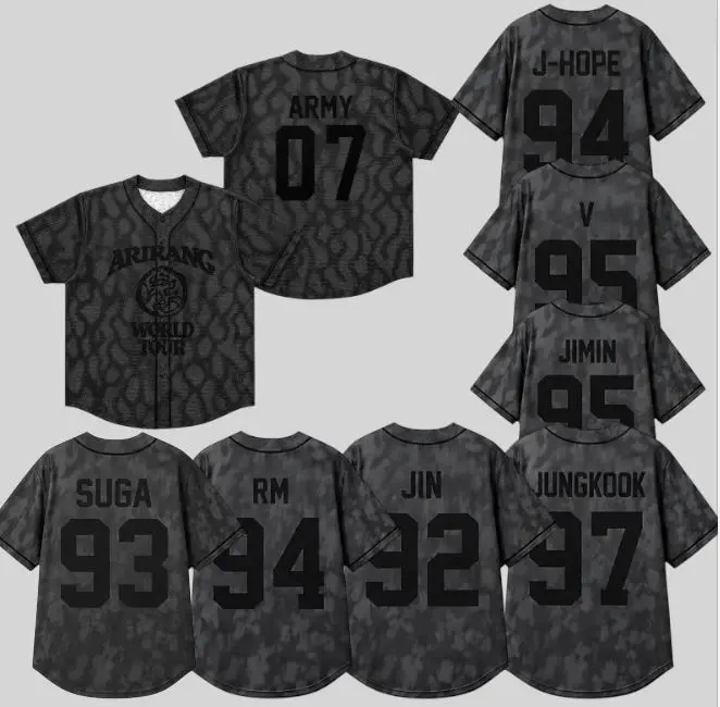 Concert Inspired Baseball Jersey, Oversized Button Up Shirt, Unisex Fan Streetwear #B7SVibes #KPopStyle #C0ncertFit #StageWear