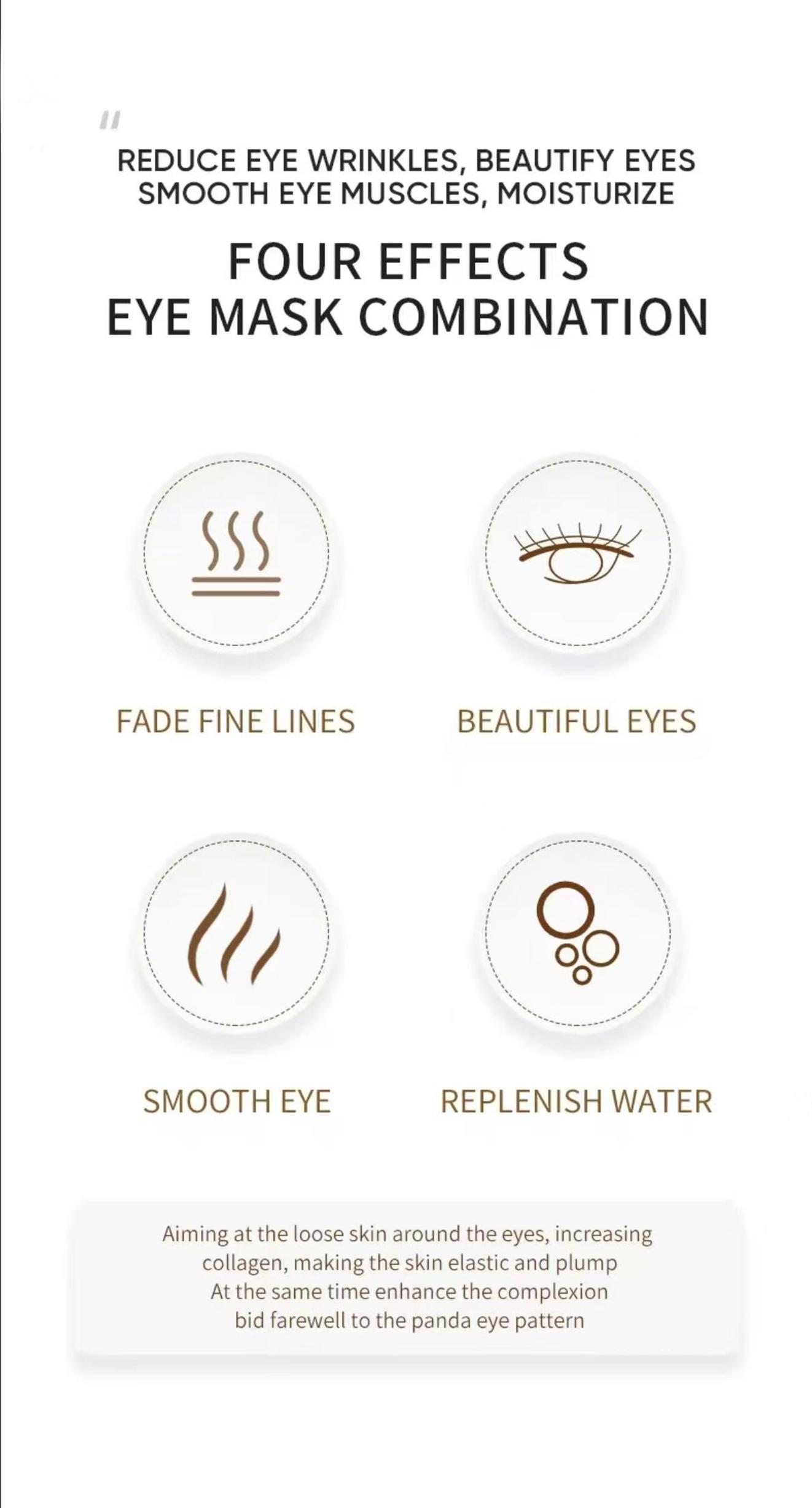 [Buy one, get one free] Taren cosmetics avocado moisturizing eye bag facial mask, 60 pieces/set, black eye bag eye care products, skin care gifts, moisturizing and comfortable