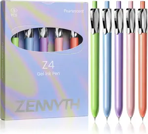 5Pcs Fine Point Smooth Writing Pens,0.5mm Quick Dry Black Ink for Journaling,Writing,Note Taking,Office&School Supplies,Aesthetic Desk Accessories for Women