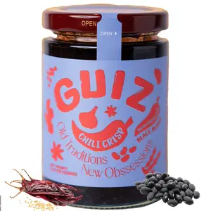 GUIZ Guizhou Chili Crisp with Fermented Beans: Authentic Traditional Recipe, Just Right Spicy, Deeply Umami, Always a Perfect Pair for Every Dish, Non-GMO, No preservative  8.11 oz (230g) Low Sugar Food