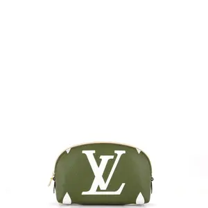 Pre-owned Louis Vuitton Canvas Coated Small Leather Goods Cosmetic Pouch Limited Edition Colored Monogram Giant by Rebag