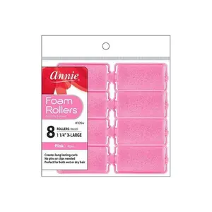 Annie #1054 Foam Roller Pink 1 1/4" X-Large 8 ct
