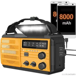 Solar Powered Emergency Radio, AM/FM/SW NOAA Weather Radio with SOS Alarm & 3 Modes Flashlight, Portable Radio with Compass for Indoor & OutdoorPulseTrail5XXALUE BAZAAR11