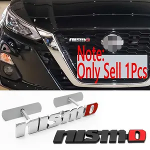 Car front grille emblem Nismo logo, rear trunk decorative sticker, accessory, applicable to Nissan Qashqai, Almera Note Leaf, Qashqai J11 V36