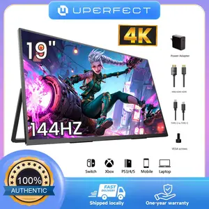 UPERFECT 19" 4K 144Hz Ultra-HD QLED Gaming Monitor VESA Mount Compatible Supports Single-Cable Device Connection 107.8% DCI-P3 Color Gamut Premium Design Simple, flexible, and ready for any scenario