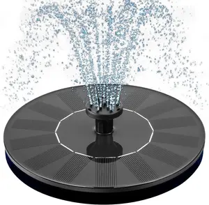 1W Solar Bird Bath Fountain Pump, Solar Fountain with 6 Nozzle, Free Standing Floating Solar  Water Fountain Pump for Bird Bath, Garden, Pond, Pool, Outdoor