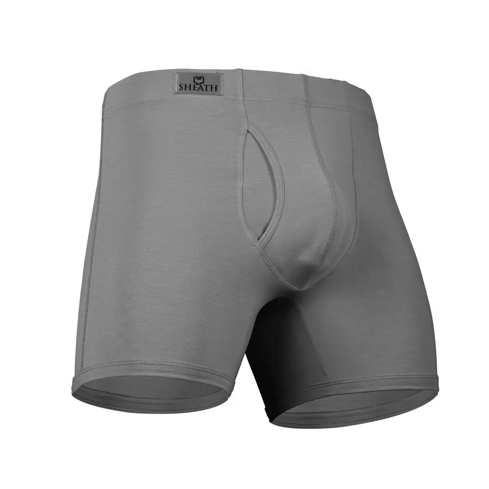 SHEATH 3.21 Men's Slim Fit Dual Pouch Boxer Briefs - Low-Profile Modal Soft Breathable Underwear, Classic Traditional Comfy Daily Menswear