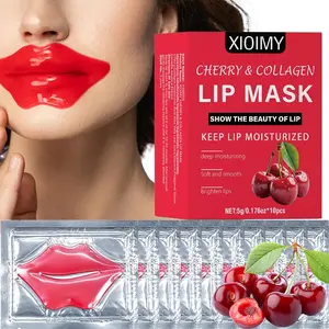 10 Cherry and Collagen Jelly Lip Masks for Deep Hydration, Brightens Dry Dull Lips, Soft Texture for Comfortable Lip Care